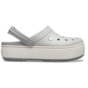 Suecos Crocs Clog con Plataforma Light Grey Rose