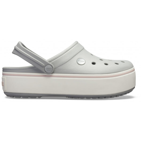 Suecos Crocs Clog con Plataforma Light Grey Rose