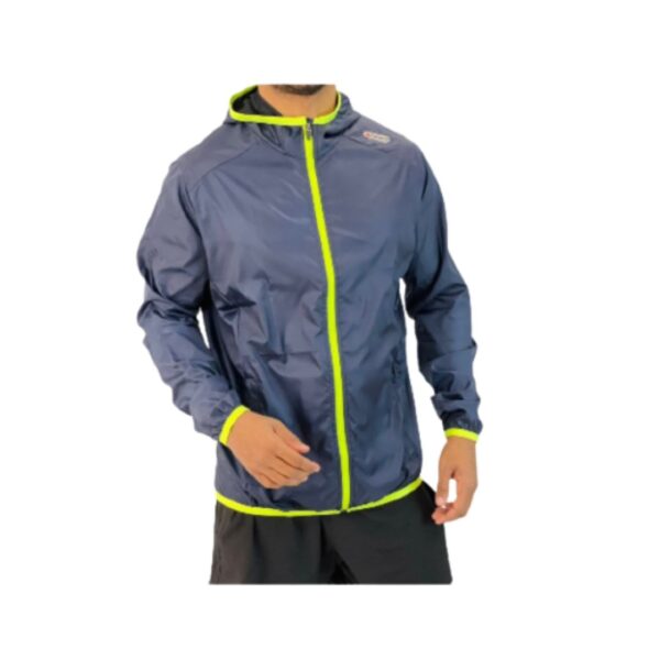 Rompeviento Yazuka con Capucha Highland Hombre Verde Azul