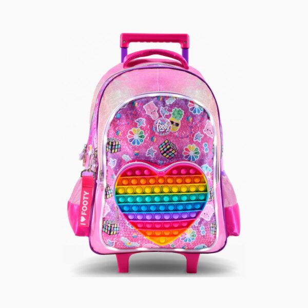 Mochila Con Carro Footy Luz 18" Pop II Niños